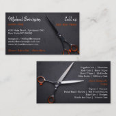 Chalk Scissor hipster Barber shop Visitekaartje (Voorkant / Achterkant)