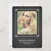 Chalk Script | Afstuderen-fotouitnodiging Kaart (Achterkant)