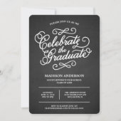 Chalk Script | Afstuderen-fotouitnodiging Kaart (Voorkant)