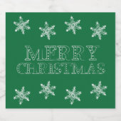 Chalk Snowflake Pattern Bier Etiket (Enkel label)