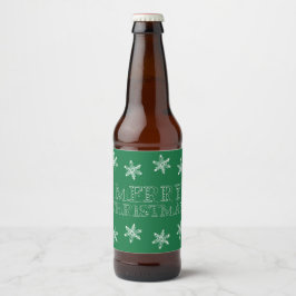 Chalk Snowflake Pattern Bier Etiket