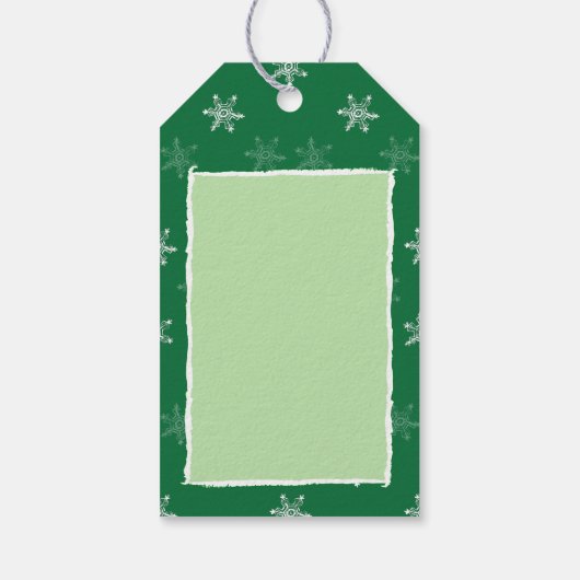Chalk Snowflake Pattern Cadeaulabel (Achterkant)