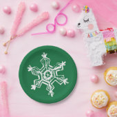 Chalk Snowflake Pattern Papieren Bordje (Feest)