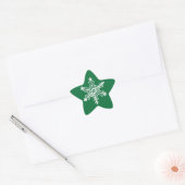 Chalk Snowflake Pattern Ster Sticker (Envelop)