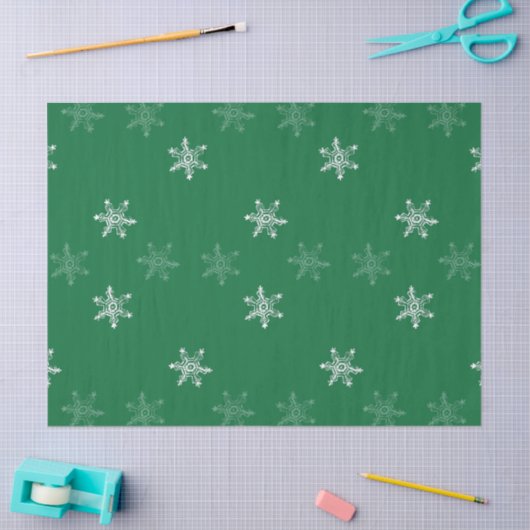 Chalk Snowflake Pattern Tissuepapier (Craft)
