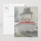 Chalk Snowman Briefkaarten (Voorkant / Achterkant)