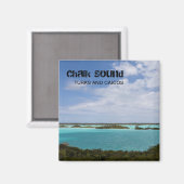 Chalk Sound, Turks and Caicos (TCI), Caraïben Magneet (Voorkant / Achterkant)