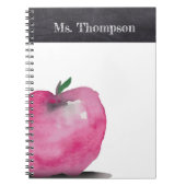 Chalk Specialized Waterverf Apple Teacher Name Notitieboek (Voorkant)
