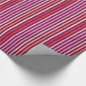 Chalk Stripes - Bourgogne, Violet, Roze Cadeaupapier (Hoek)