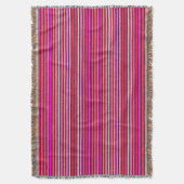 Chalk Stripes - Bourgogne, Violet, Roze Deken (Voorkant Verticaal)