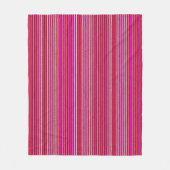 Chalk Stripes - Bourgogne, Violet, Roze Fleece Deken (Voorkant)