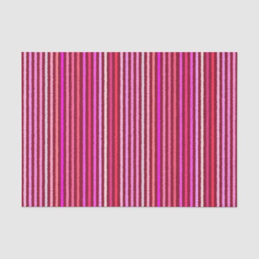 Chalk Stripes - Bourgogne, Violet, Roze Tissuepapier (Voorkant)