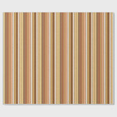 Chalk Stripes - Camel Tan and Gold Cadeaupapier (Vlak)