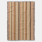 Chalk Stripes - Camel Tan and Gold Deken (Voorkant Verticaal)