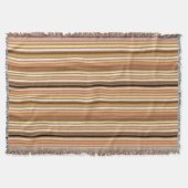 Chalk Stripes - Camel Tan and Gold Deken (Voorkant)