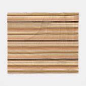 Chalk Stripes - Camel Tan and Gold Fleece Deken (Voorkant (Horizontaal))