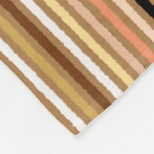 Chalk Stripes - Camel Tan and Gold Fleece Deken (Hoek)
