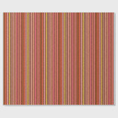 Chalk Stripes - Chocolate Brown en Coral Cadeaupapier (Vlak)
