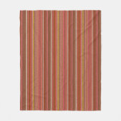 Chalk Stripes - Chocolate Brown en Coral Fleece Deken (Voorkant)
