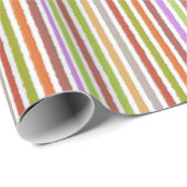 Chalk Stripes - Cream en Multi Colors Cadeaupapier (Rol Hoek)