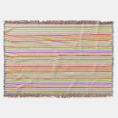 Chalk Stripes - Cream en Multi Colors Deken (Voorkant)