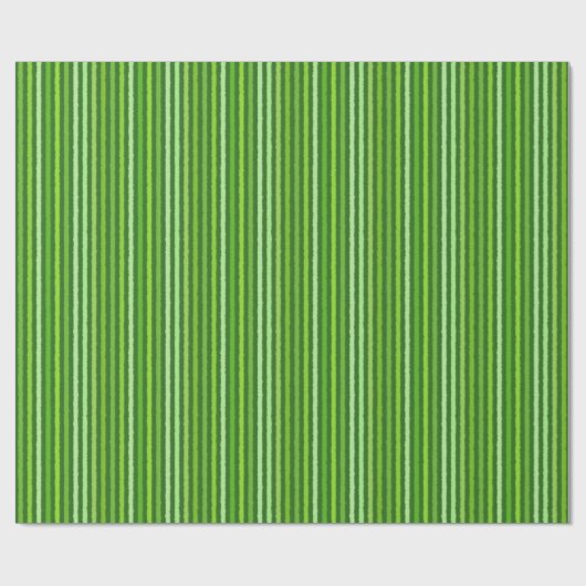 Chalk Stripes - Emerald en Lime Green Cadeaupapier (Vlak)