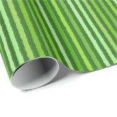 Chalk Stripes - Emerald en Lime Green Cadeaupapier (Rol Hoek)