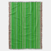 Chalk Stripes - Emerald en Lime Green Deken (Voorkant Verticaal)