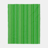Chalk Stripes - Emerald en Lime Green Fleece Deken (Voorkant)