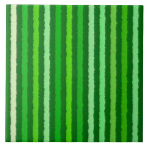 Chalk Stripes - Emerald en Lime Green Tegeltje