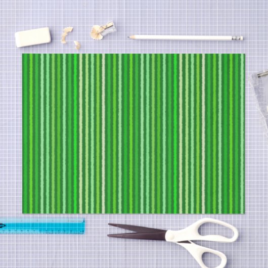 Chalk Stripes - Emerald en Lime Green Tissuepapier (Craft)