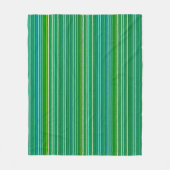 Chalk Stripes - Jade Green en Aqua Fleece Deken (Voorkant)