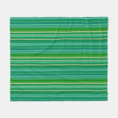 Chalk Stripes - Jade Green en Aqua Fleece Deken (Voorkant (Horizontaal))