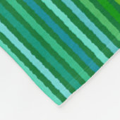 Chalk Stripes - Jade Green en Aqua Fleece Deken (Hoek)