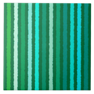 Chalk Stripes - Jade Green en Aqua Tegeltje