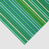 Chalk Stripes - Jade Green en Aqua Tissuepapier (Detail)