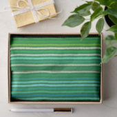 Chalk Stripes - Jade Green en Aqua Tissuepapier (Geschenk)