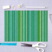 Chalk Stripes - Jade Green en Aqua Tissuepapier (Craft)