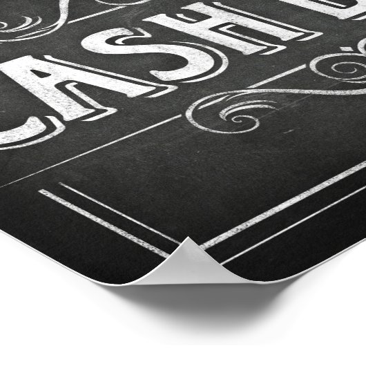 Chalk Style CASH BAR Print (Hoek)