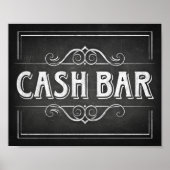 Chalk Style CASH BAR Print (Voorkant)