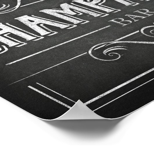 Chalk Style CHAMPAGNE BAR Print (Hoek)
