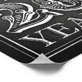 Chalk Style CHEERS TOT 20 JAAR Teken afdrukken Poster (Hoek)