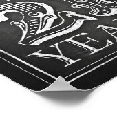 Chalk Style CHEERS TOT 21 JAAR Teken afdrukken Poster (Hoek)
