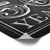 Chalk Style CHEERS TOT 50 JAAR Teken afdrukken Poster (Hoek)