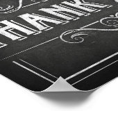 Chalk Style DANK JE Teken afdrukken Poster (Hoek)