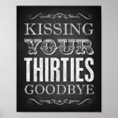 Chalk Style KISSING UW DERDEN GOODBYE Print (Voorkant)