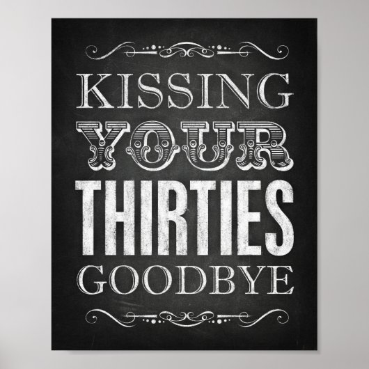 Chalk Style KISSING UW DERDEN GOODBYE Print (Voorkant)