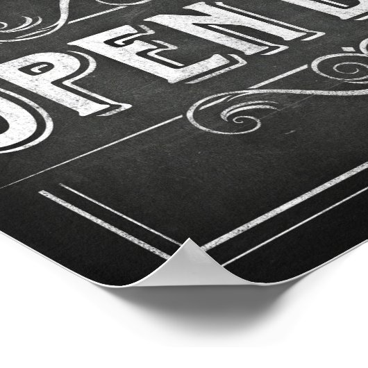Chalk Style OPEN BAR Sign Print (Hoek)