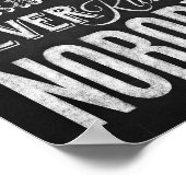 Chalk Style PARTY NOOIT GEKILLED NOBODY Sign Poster (Hoek)