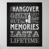 Chalk Style Party Print / HANGOVER Quote Sign (Voorkant)